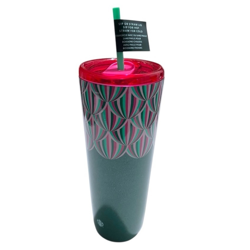 NEW Starbucks Green and Pink Tumbler
